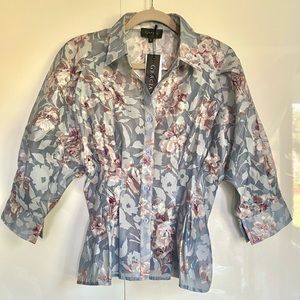 Gracie See Through Floral Print Blouse S